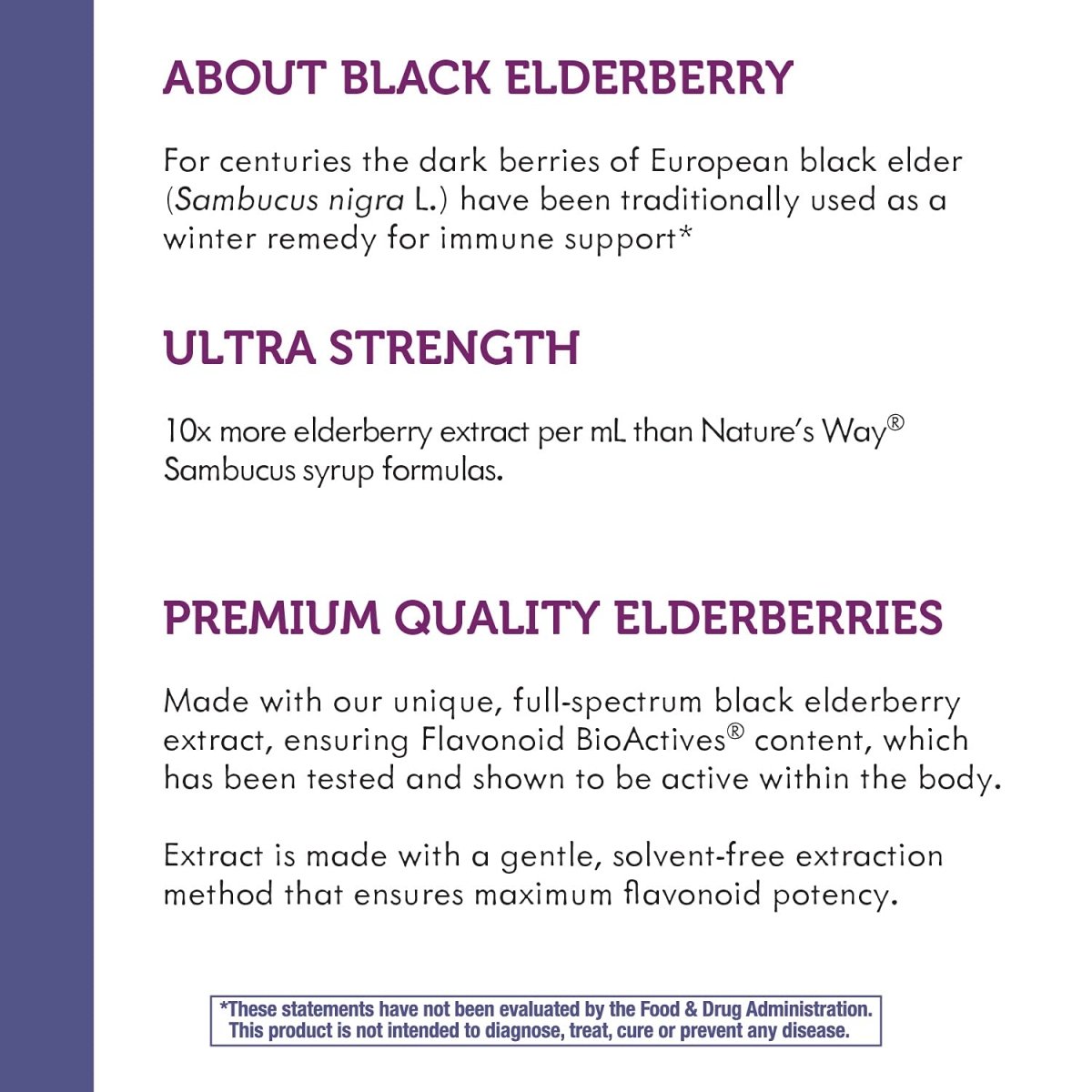 Nature's Way Sambucus Elderberry Drops with Ultra Strength Elderberry, Immune Support, Made from 6400mg of Elderberries per 1 mL, 1 Fl. Oz.
