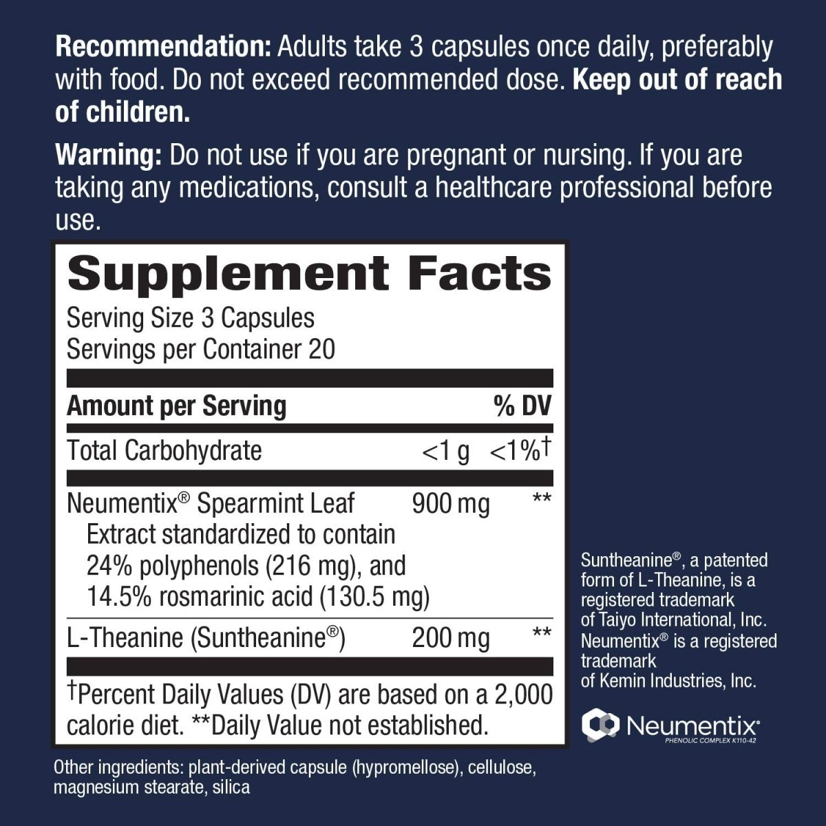 Nature's Way Sustained Focus, Improved Focus and Concentration, 60 Capsules