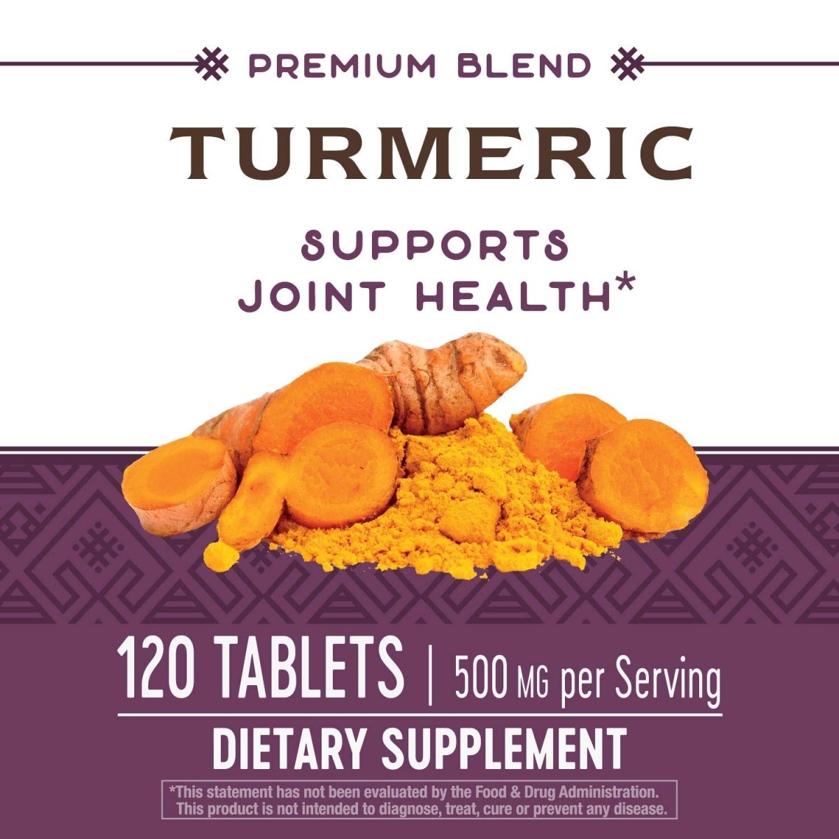 Nature's Way Turmeric Premium Extract Supports Joint Health Non-GMO Project Verified 500mg per Serving 120 Tablets