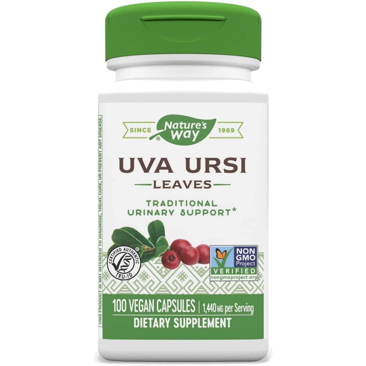 Nature's Way Uva Ursi 1440 mg 100 Capsules (Pack of 6)