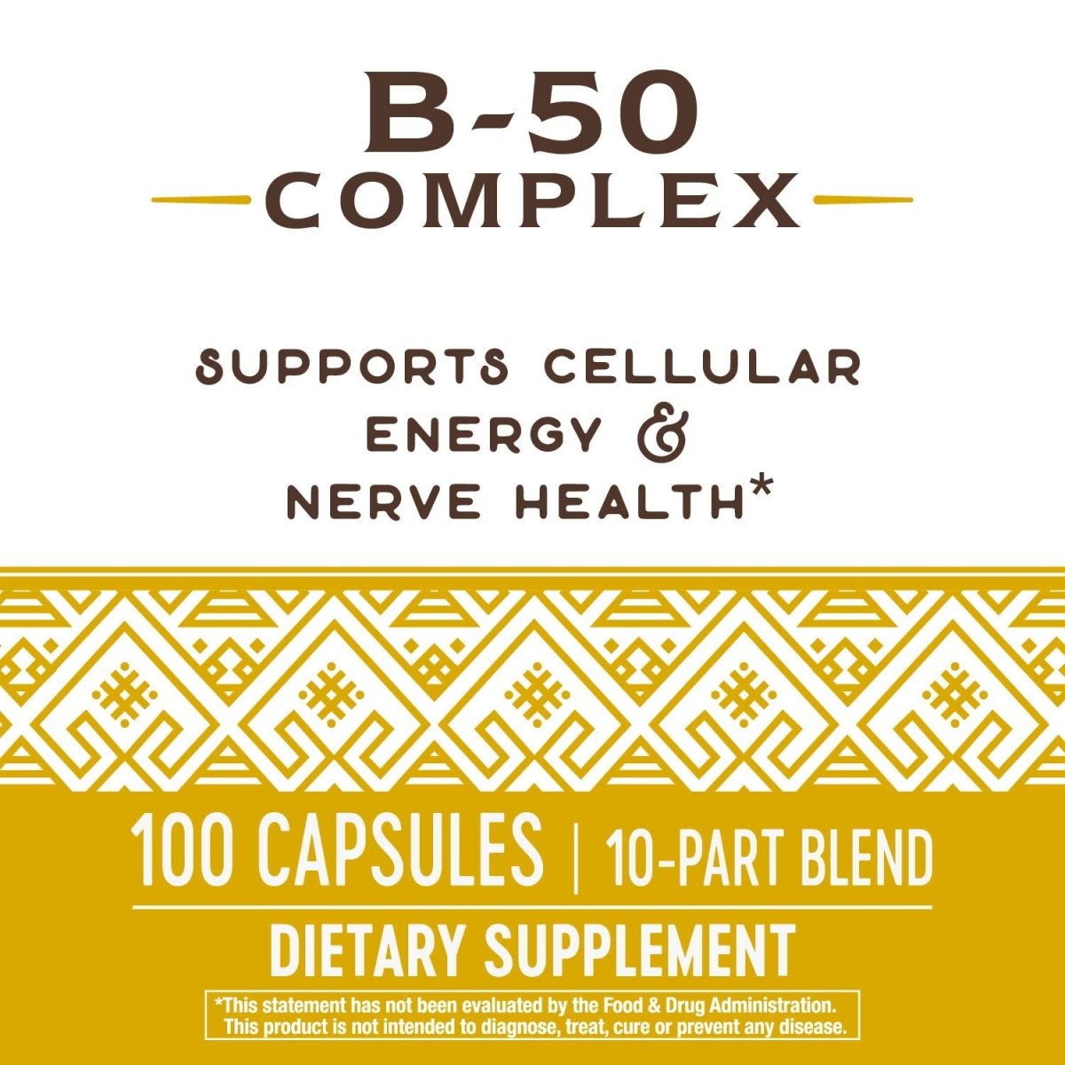 Nature's Way Vitamin B-50 Complex Capsules - Comprehensive B-Vitamin