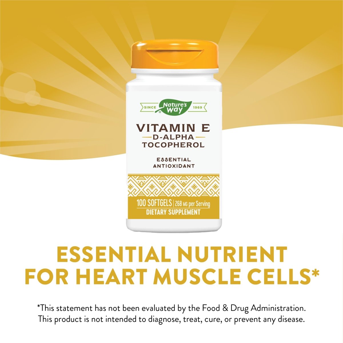 Nature's Way Vitamin E D-Alpha Tocopherol 100 SG