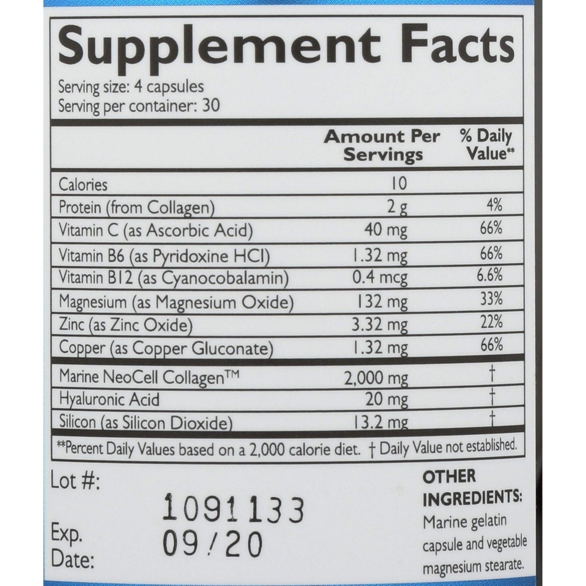 Neocell Fish Collagen Plus - 120 Capsules for Skin and Joint