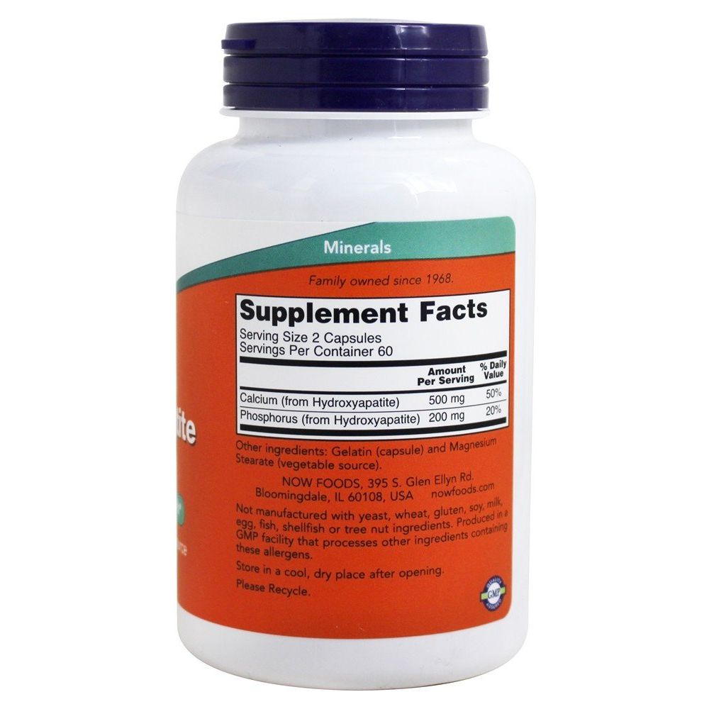 Now Foods Calcium Hydroxyapatite 120 Capsules - 1253