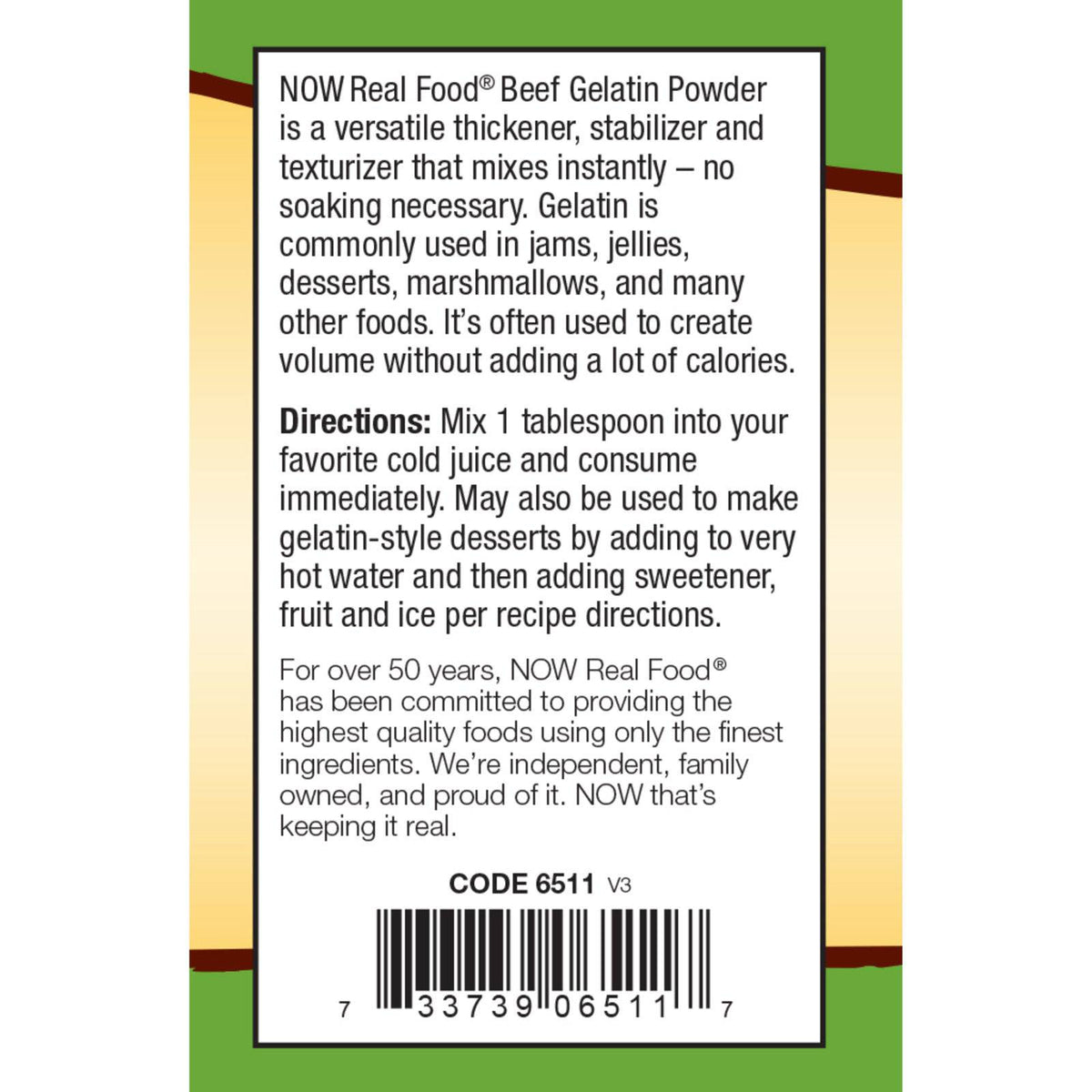Now Real Foods Beef Gelatin Powder 4 Pounds - 6511