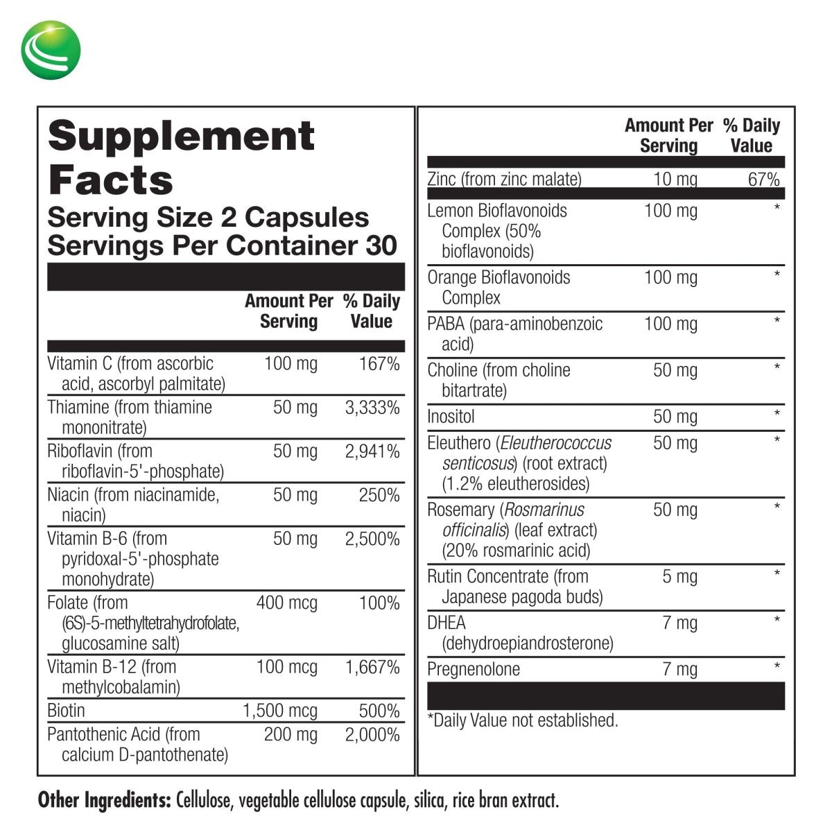 Nutra BioGenesis - Adrenal Support Plus - Pregnenolone, DHEA, Herbs & Micronutrients to Help Support Adrenal Function - 60 Capsules