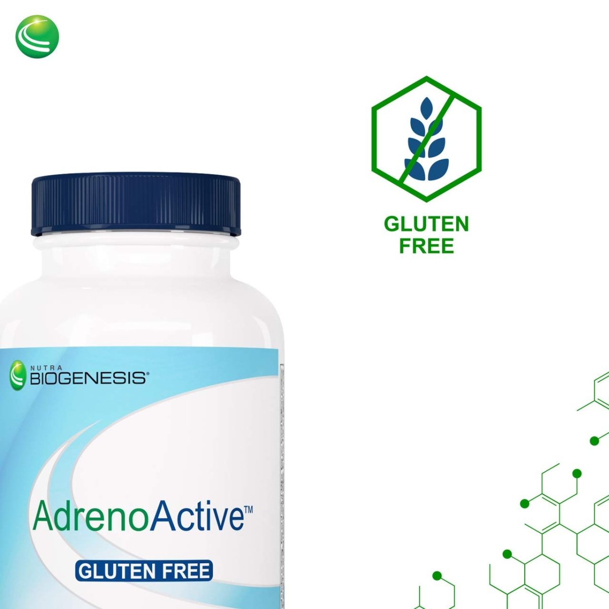 Nutra BioGenesis - AdrenoActive - - Gluten Free - 60 Capsules