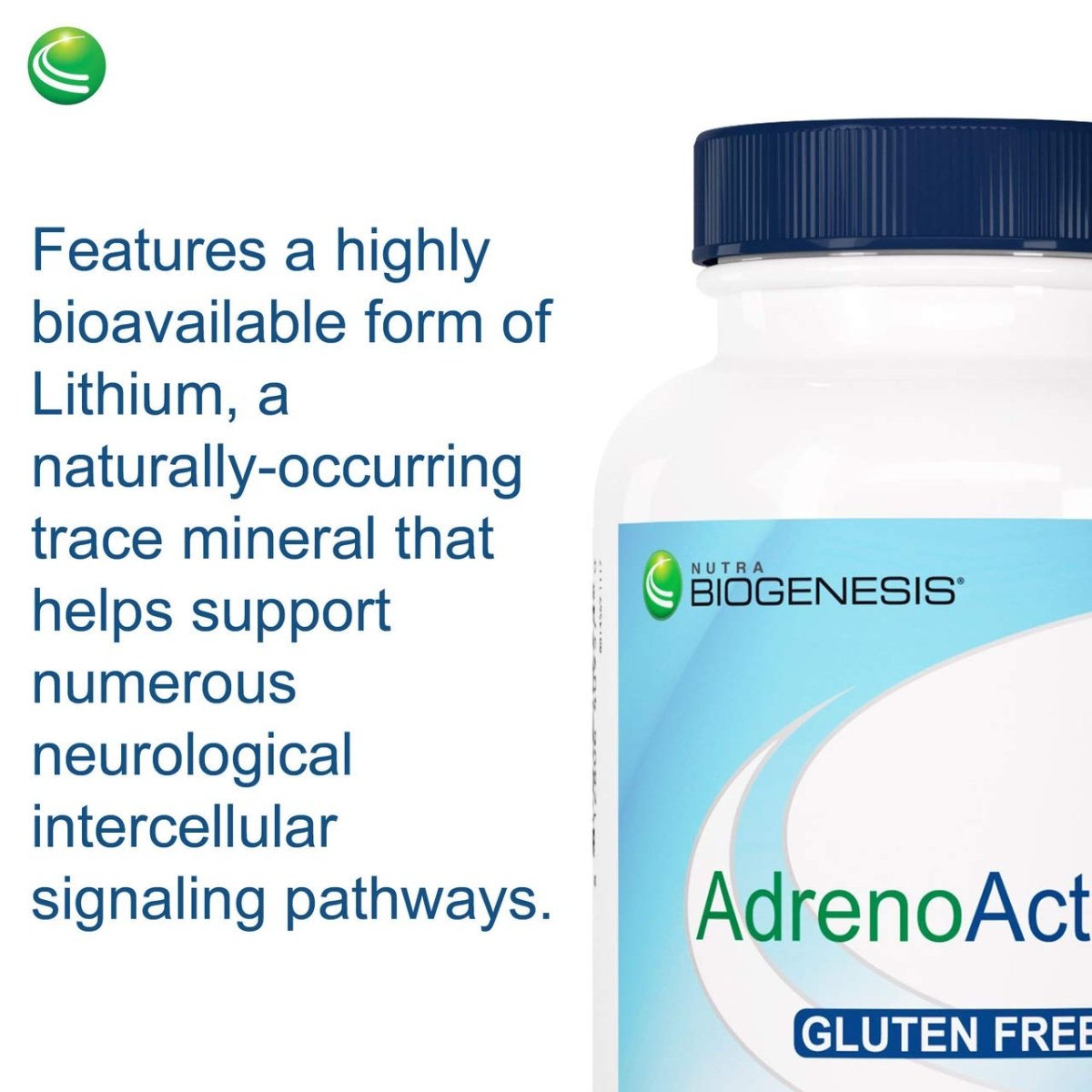 Nutra BioGenesis - AdrenoActive - - Gluten Free - 60 Capsules