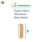 Nutra BioGenesis - ParaBiotic Plus - Organic Neem, Wormwood and Black Walnut for Intestinal Microbiome and Immune System Support - Gluten Free, Vegan, Non-GMO - 90 Capsules