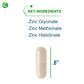Nutra BioGenesis Tri Zinc - Digestion and Immune Health Support - 90 Capsules