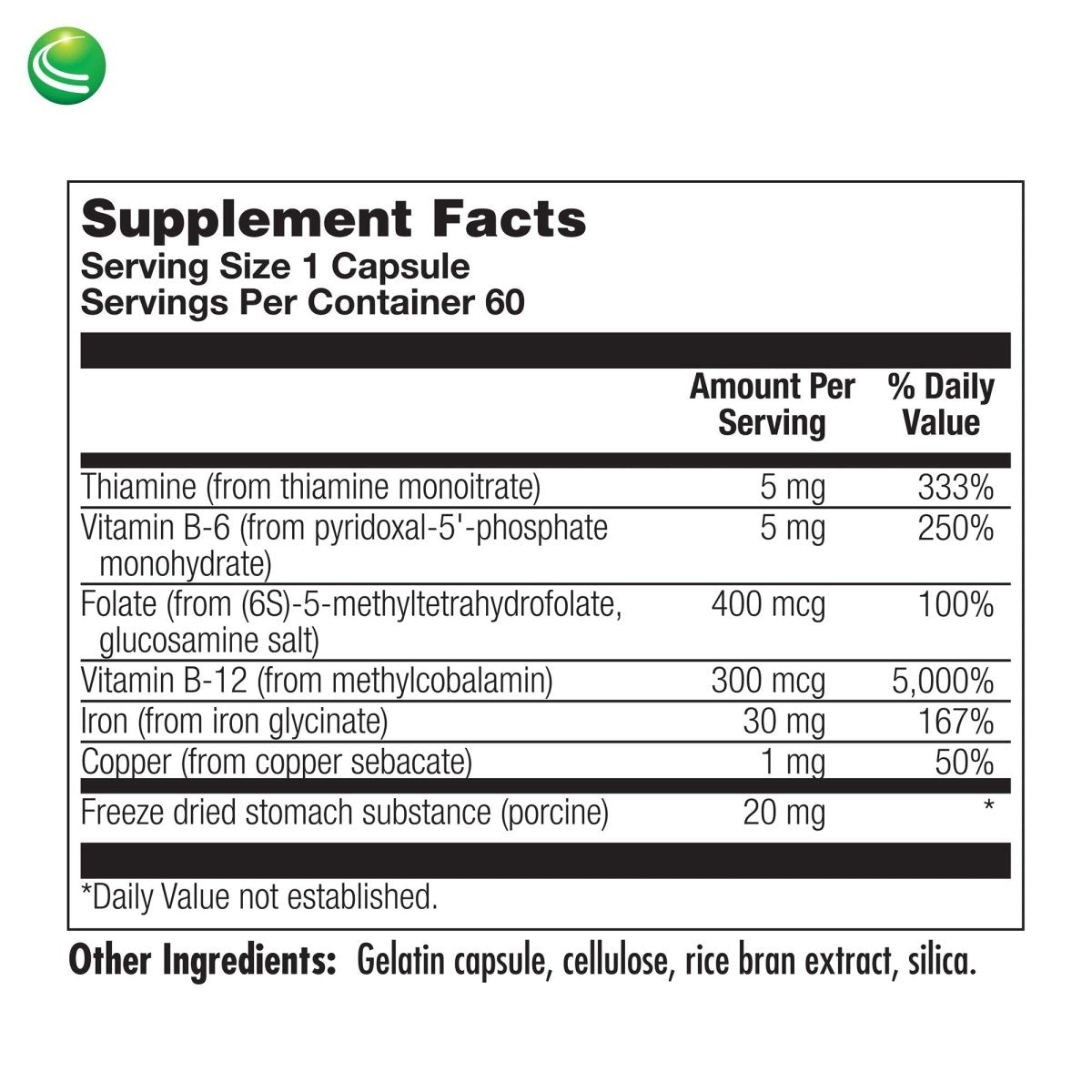 Nutra BioGenesis - Ultra Hematinic -, RBC Support and Energy - 60 Capsules
