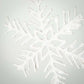 White Paper Pulp Snowflake Ornaments