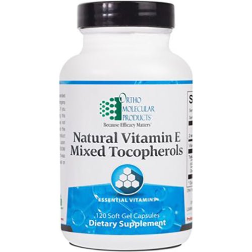 Ortho Molecular Natural Vitamin E Mixed Tocopherols 120 Softgels