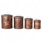 Oxidized Copper Finish Stainless Steel Canisters | 4 Sizes