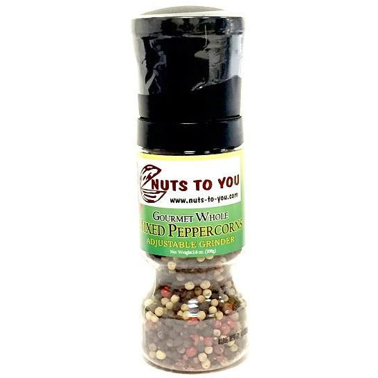 Gourmet Whole Mixed Peppercorns (Adjustable Grinder) (3 oz)