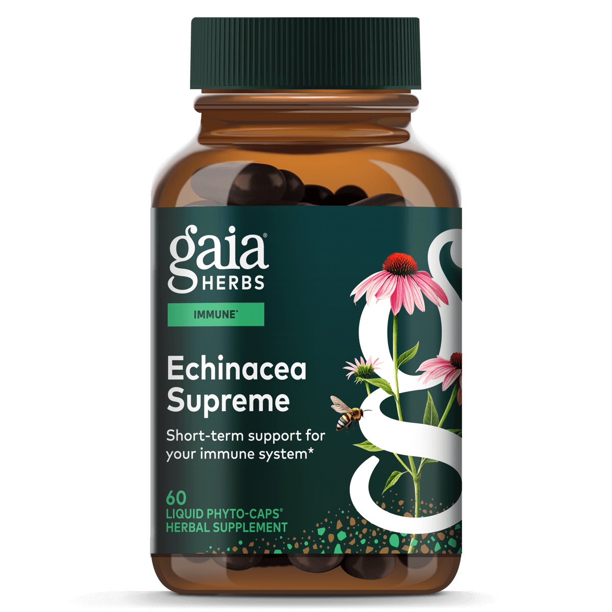 Gaia PRO Echinacea Blend - Immune Support Supplement - 60 Vegan Liquid Phyto-Capsules (30 Servings)