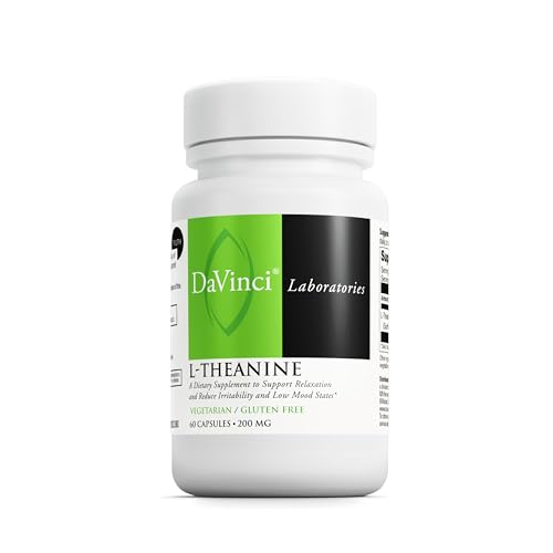 DAVINCI Labs L-Theanine - with 200 mg L-Theanine per Serving - 60 Vegetarian Capsules