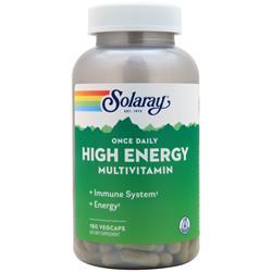 SOLARAY Once Daily High Energy Multivitamin, Immune System and Energy Support, Whole Food and Herb Base Ingredients, Men's and Women's Multi Vitamin, 30 Servings, 30 VegCaps