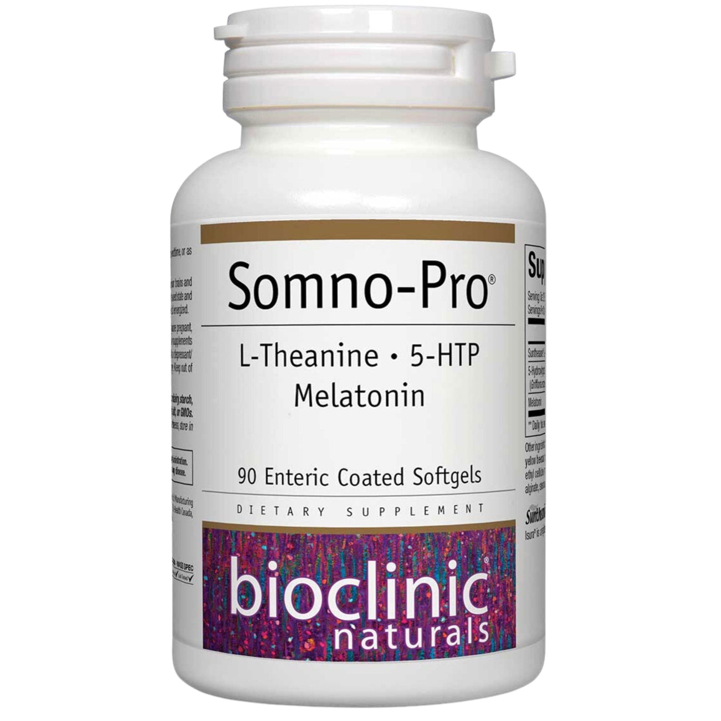 Bioclinic Naturals Somno-Pro L-Theanine 5-HTP Melatonin 90 Softgels