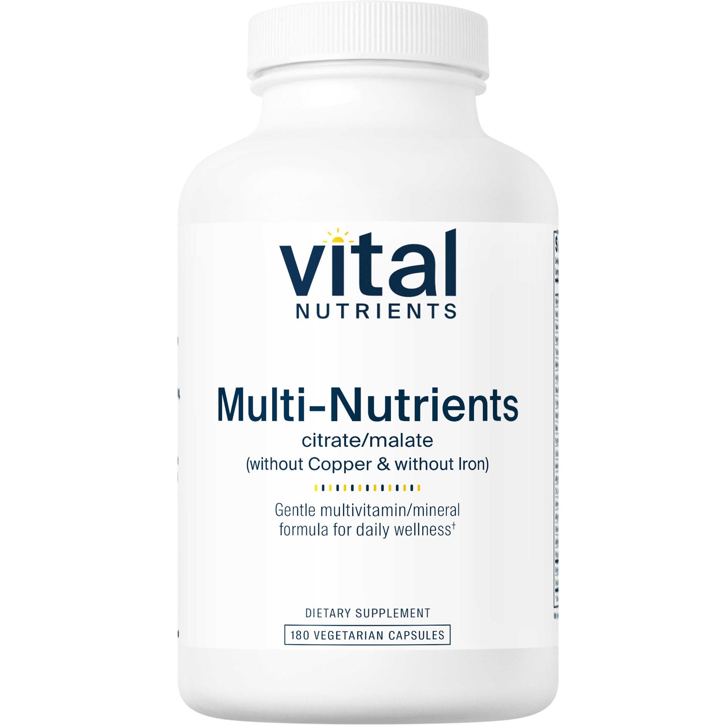 Vital Nutrients Multi-Nutrients 3 Citrate Malate Formula 180 Vcaps
