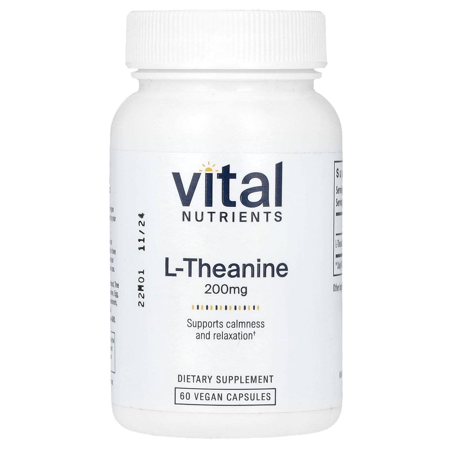 Vital Nutrients L-Theanine 200mg 60 Vcaps