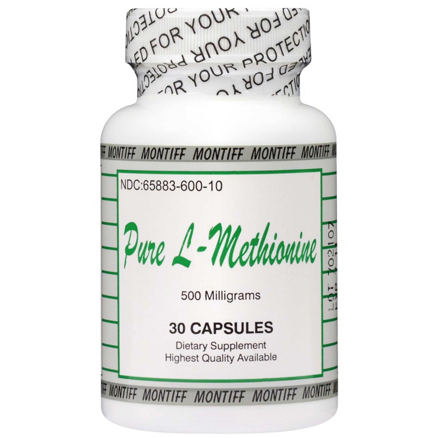 Montiff Pure L-Glutamine 500 mg 250 Capsules