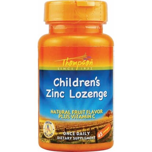 Thompson Zinc Children's Lozenge with Vit C Fruit Flavor 45 Lozenges - TT1096