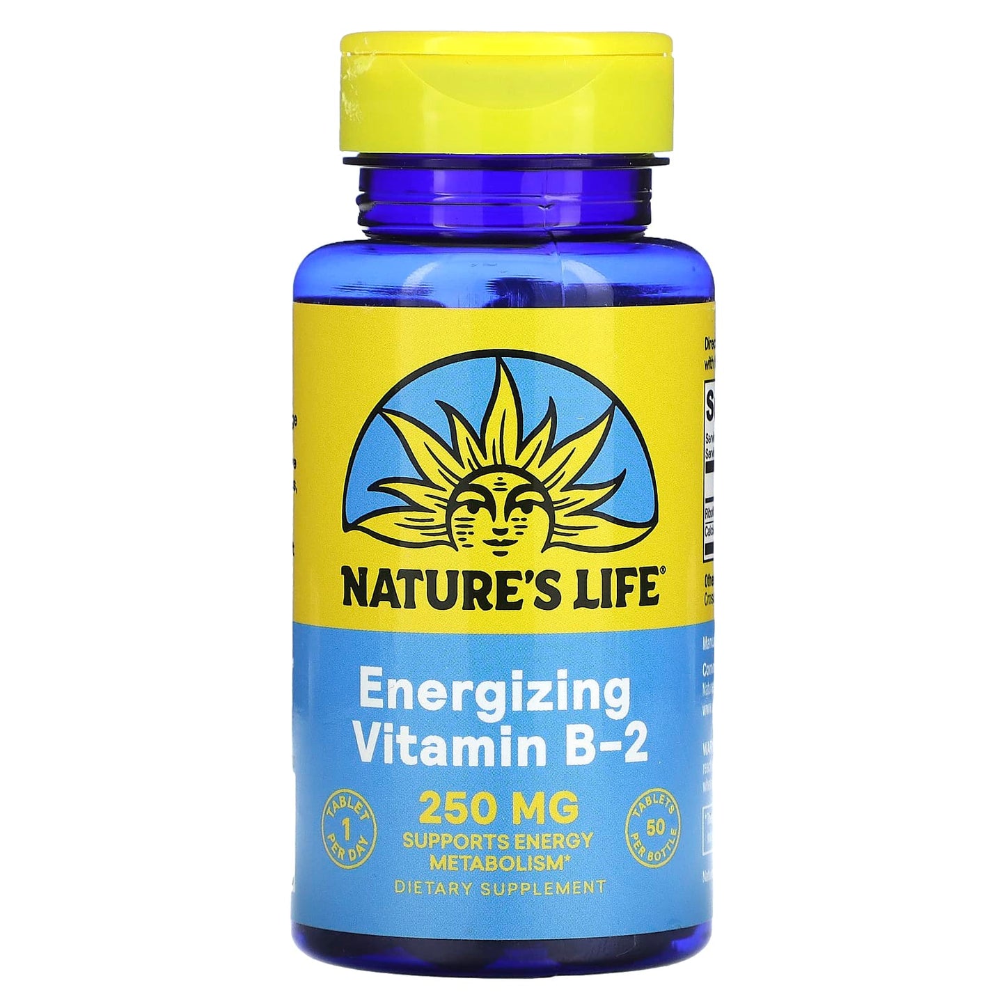 Nature's Life Vitamin B-2 250mg 50 Vcaps