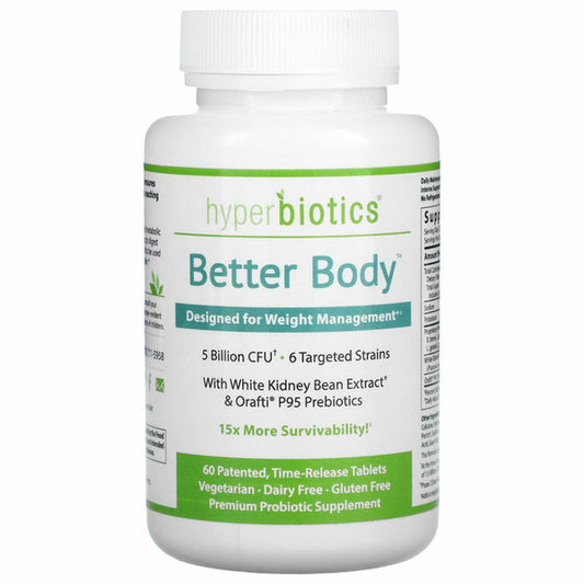 Hyperbiotics - Better Body Probiotic for Weight Loss Support 5 Billion CFU - 60 Tablets