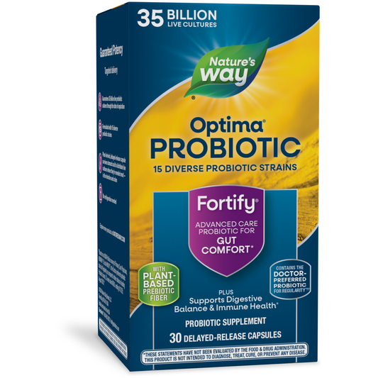 Nature's Way Fortify Optima 35 Billion Probiotic + Prebiotic 60 Capsules - 2 Pack
