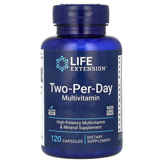 Life Extension Two-Per-Day Tablets Super-Potent Multivitamin & Mineral Supplement 120 Tablets