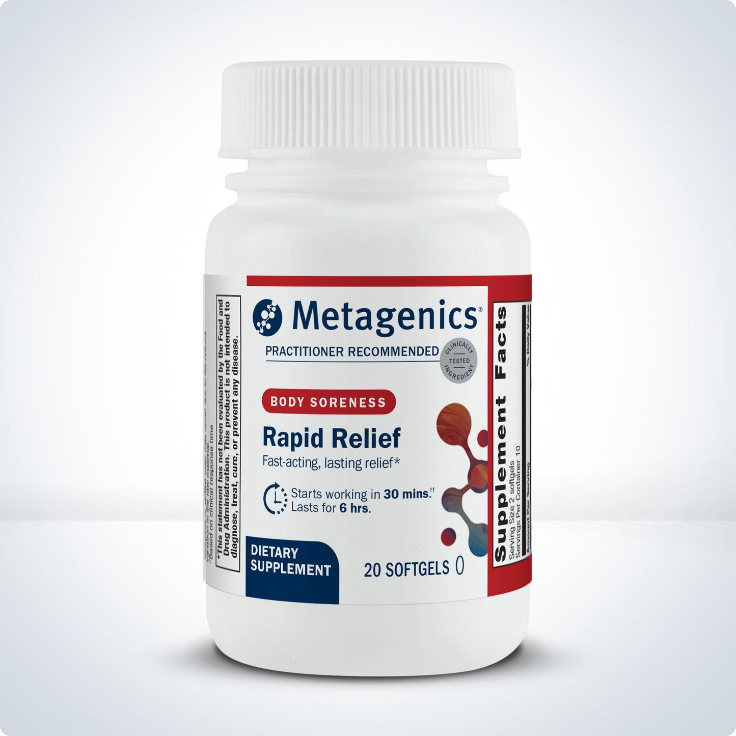 Metagenics Rapid Relief - Includes Turmeric & Boswellia Extract - 20 Softgels