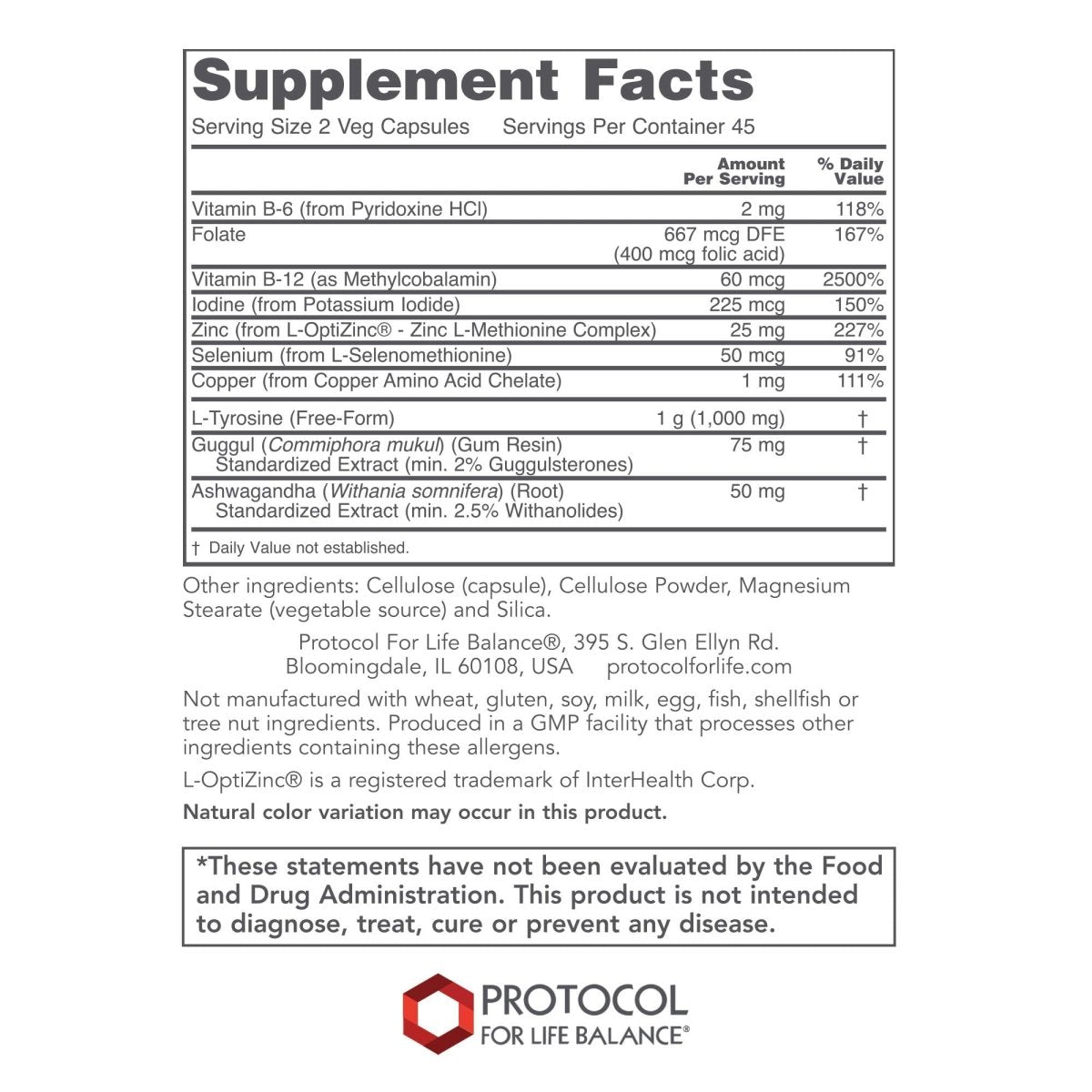 Protocol For Life Balance Ortho Thyroid 90 Vcaps - P3368