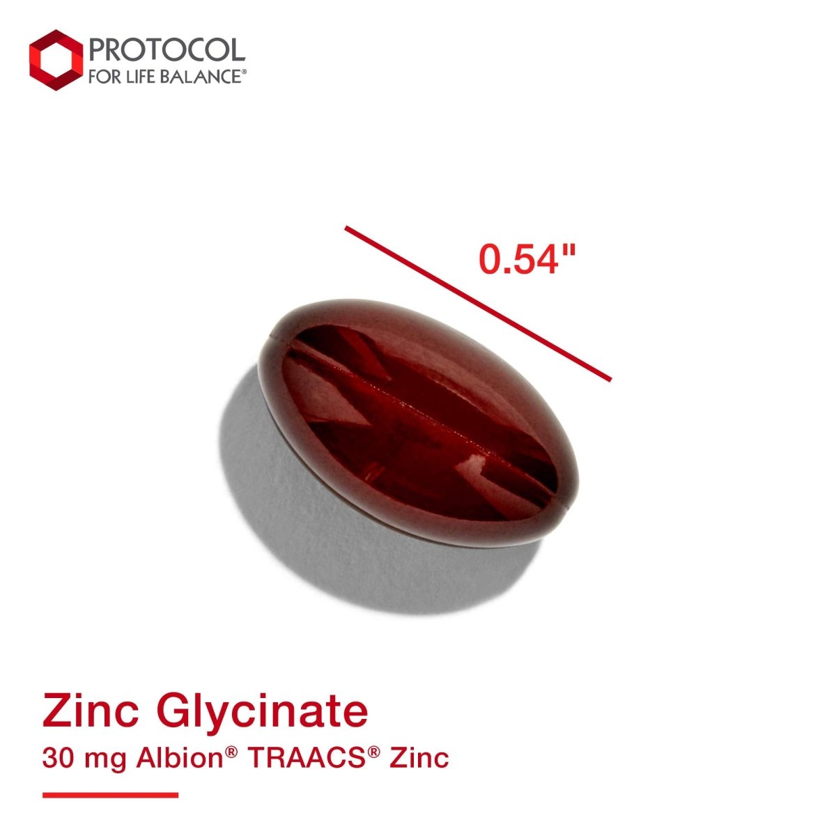 Protocol Zinc Glycinate 30mg - Zinc Glycinate Supplement - Immune System Support - Keto Friendly & Dairy Free - 120 Softgels