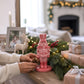 Pink & Red Ceramic Nutcracker Taper Candle Holder