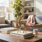 Gold Cast Aluminum Deer Figurine