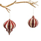 Red & White Recycled Paper Honeycomb Ornament | 2 Styles