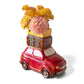 Red Ceramic Car with Luggage Planter
