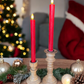Red 3D Flameless Taper Candles (Set of 2)