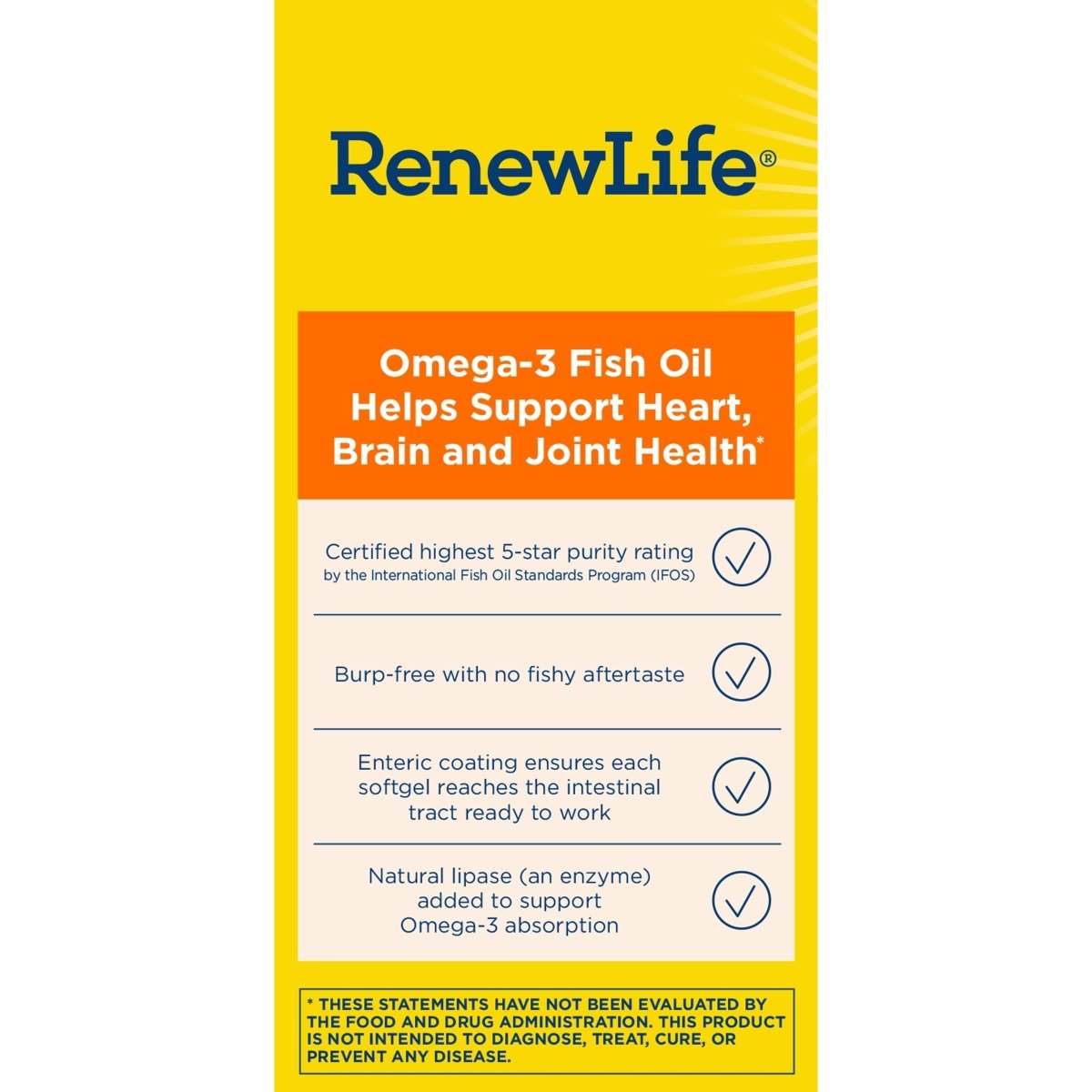 Renew Life Fish Oil, Norwegian Gold Omega-3 Supplement 950mg Critical Omega-3 Fish Oil Supplement, Dairy & Gluten Free
