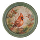 Round Frame Christmas Cardinal Wall Art