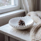 Matte White Ripple Ceramic Decorative Dish | 2 Sizes
