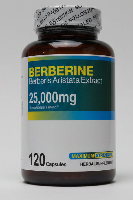Berberine 25000mg (10:1 Extract) | 120 Capsules | Berberis Aristata + Berberine HCL | Nutriment Boutique