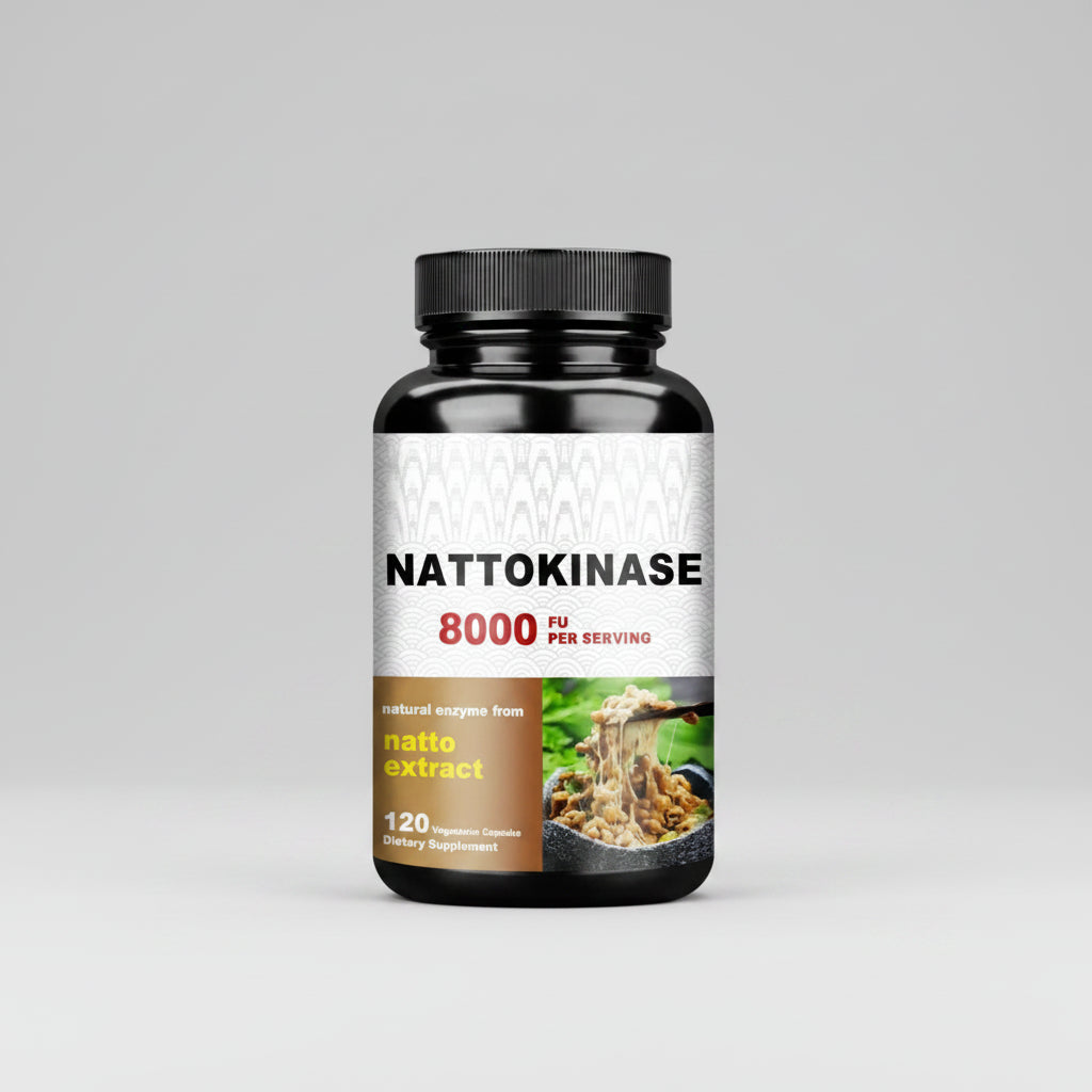 Nattokinase 400mg – 8,000 FU | 120 Caps | High Potency Fibrinolytic Enzyme | Circulation & Cardiovascular Support