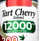 Tart Cherry Extract 12000mg – 200 Veg Capsules | Antioxidant, Uric Acid & Sleep Support