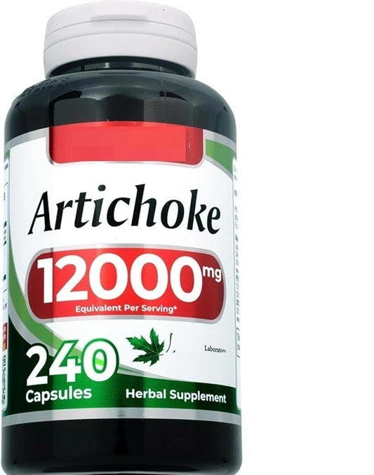 Artichoke Leaf Extract 12000mg | Liver & Digestive Support | 240 Capsules | Non-GMO, Gluten Free