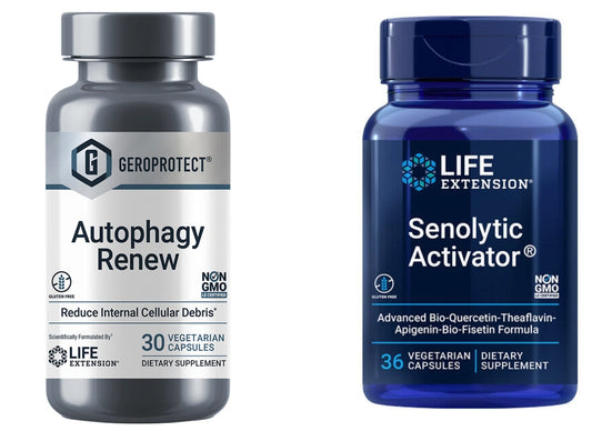 Life Extension Senolytic Activator 36 Caps + Autophagy Renew 30 Caps | Longevity Bundle | Quercetin Fisetin Luteolin