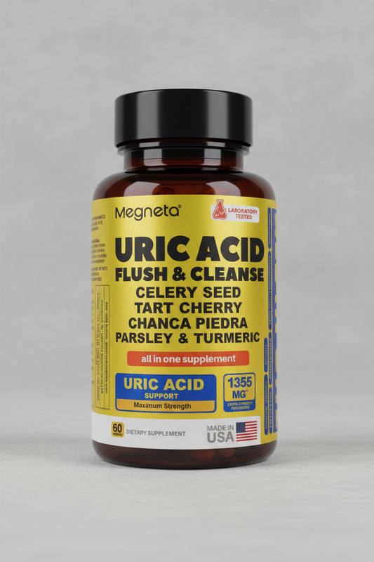 Uric Acid Flush – 60 Caps | Celery Seed, Montmorency Tart Cherry, Chanca Piedra & Turmeric 95%