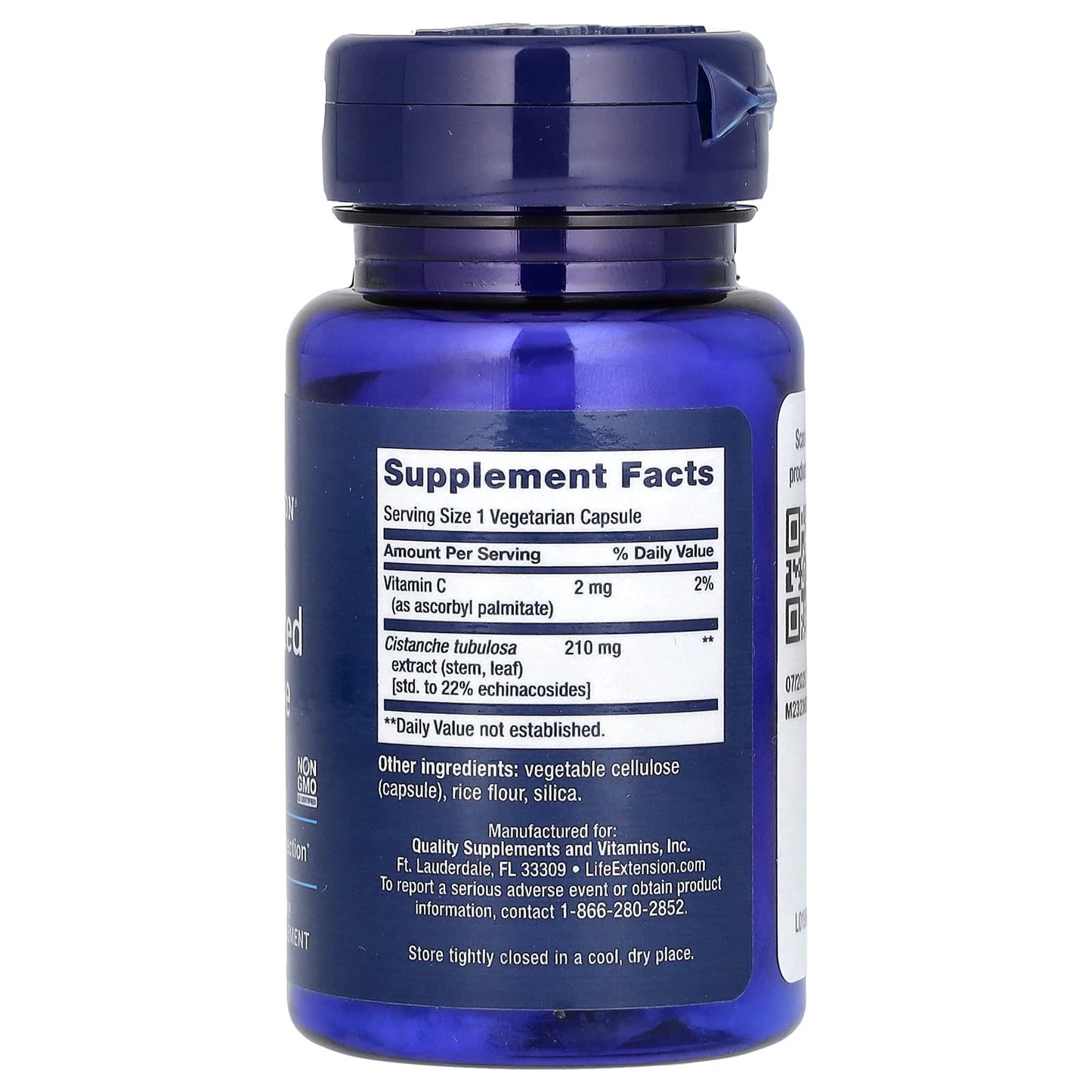 Life Extension Standardized Cistanche 30 Capsules | 22% Echinacosides