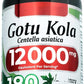 Gotu Kola 12,000mg – 200 Caps | Centella Asiatica | Brain, Memory & Circulation Support | Gluten-Free, No Preservatives